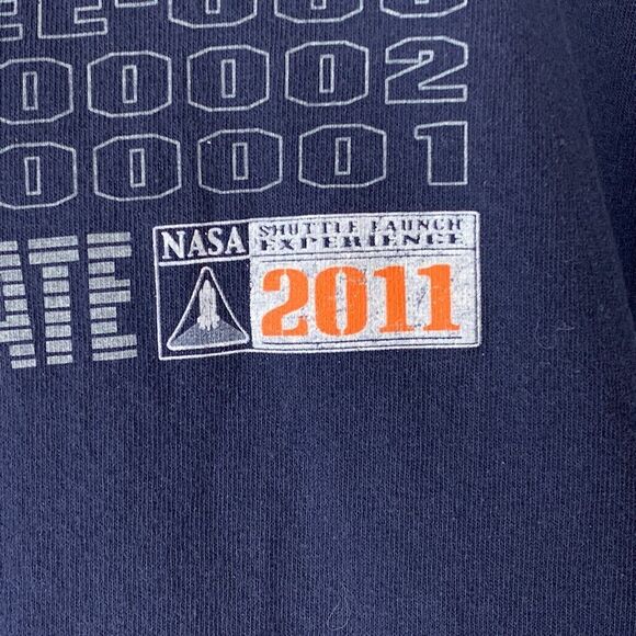 NASA SLE Graduate T Shirt Mens 2XL Space Shuttle Launch Experience 2011 Tee Blue - Picture 5 of 7